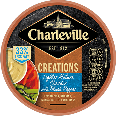 Creations lighter Mature Cheddar With Black Pepper